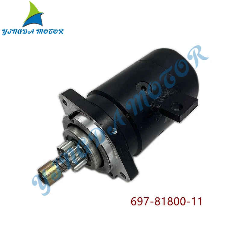 

697-81800-11 Motorcycle Start Motor For Yamaha Outboard Motor 2 Stroke 48HP 50HP 55HP 697-81800 Boat Engine Parts