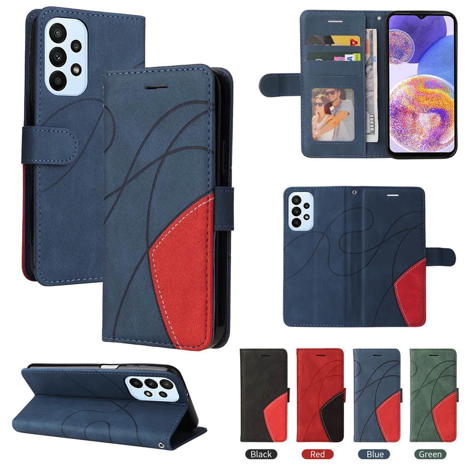 Hit Color Wallet Card Slot Case For Xiaomi Redmi 10A 10C 10X Note 11 8 8T 10 9 Pro 9S 11S 10T 11T Flip Stand Phone Cover D06G