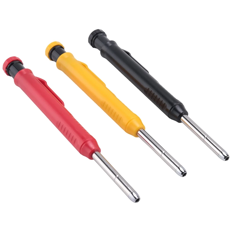 Mechanical Carpenter Pencils Set With Marker Refills, Carpenter Carbide Scriber Tool Woodworking Pencils Marker Tools