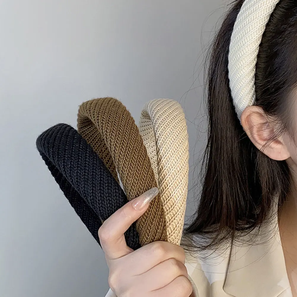 

4Pcs Wide Women Headbands Premium Fabric Hairbands for Short Curly Straight Hair Exercise Face Washing Styling Accessories