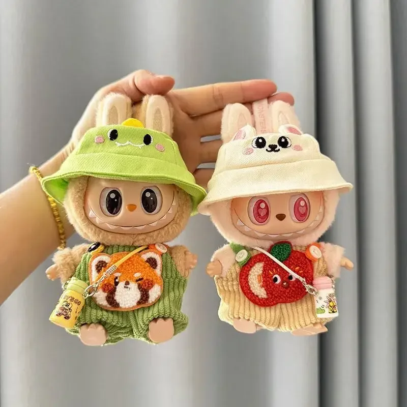 Mini Doll'S Clothes Outfit Accessories For Korea Kpop Exo 15-17cm Labubu Idol pit strip fruit animal overalls set Clothing Gift