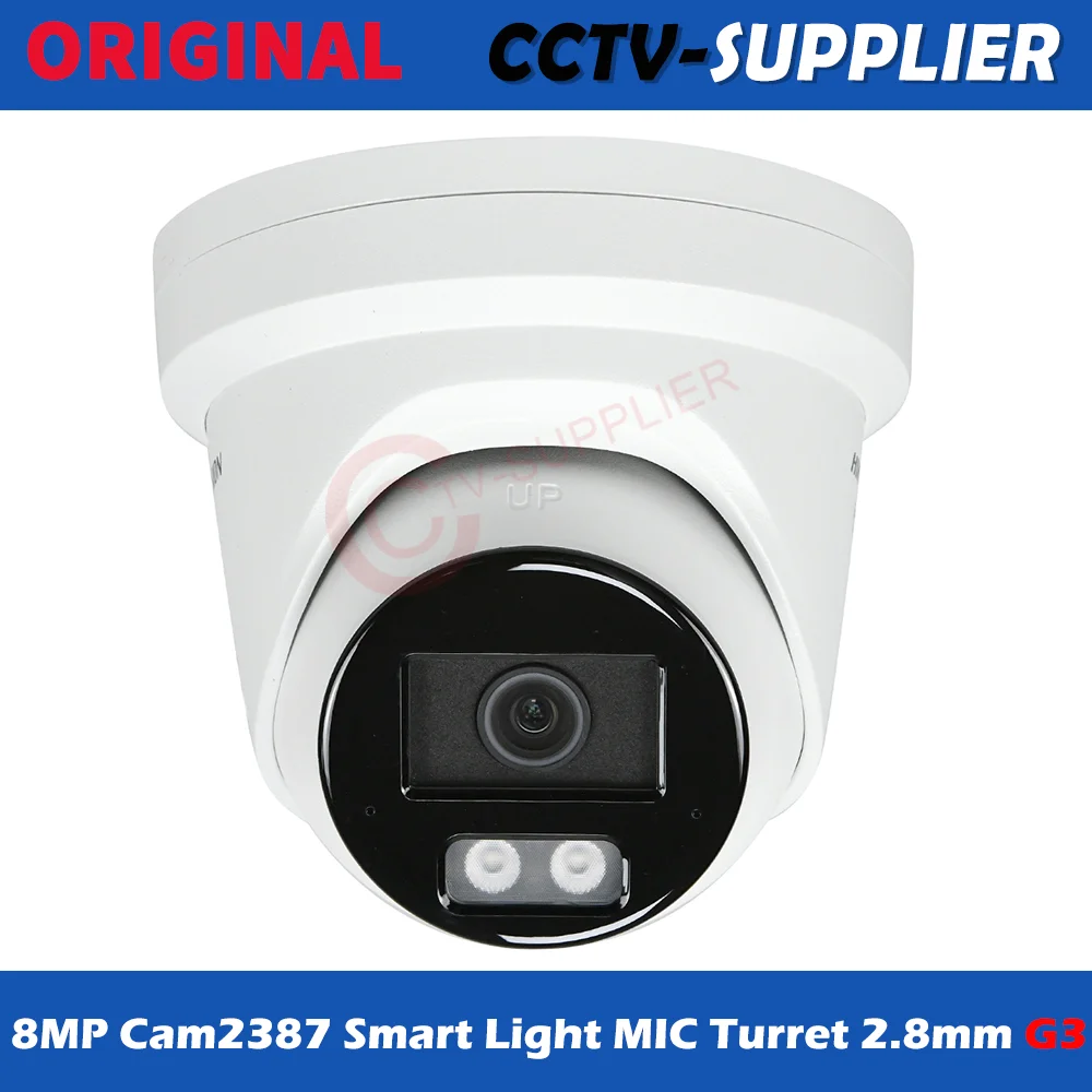 Original Cam2387G3- 2MICs IP Camera 8MP Turret Built in dual MIC