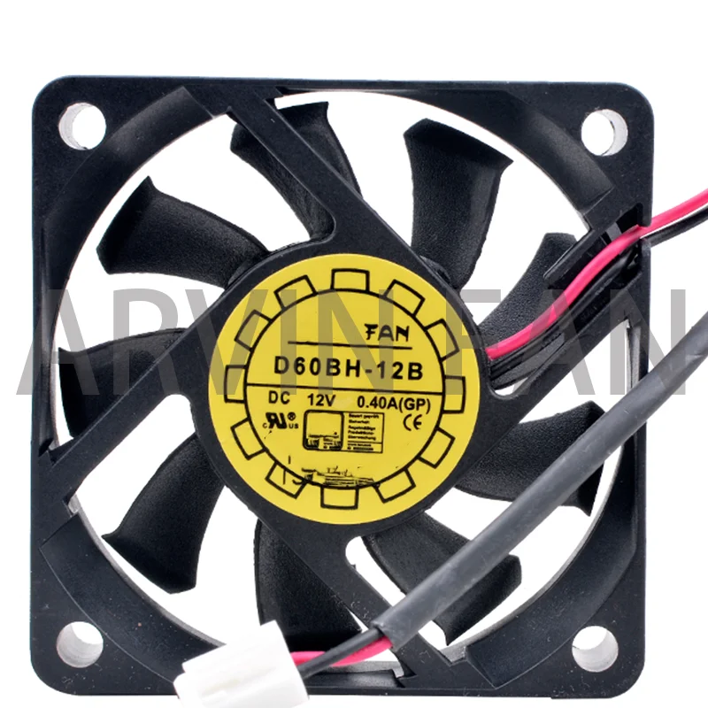 

Brand New Original D60BH-12B 6cm 60mm Fan 60x60x15mm 6015 DC12V 0.40A Double Ball Bearing For Power Cooling Fan