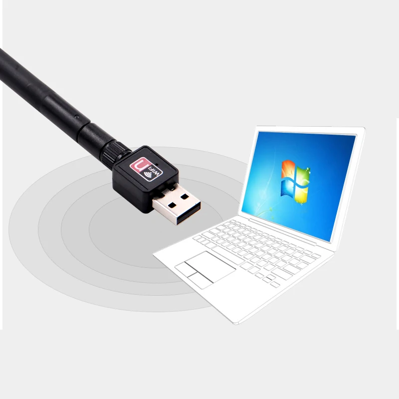 

2DB 150Mbps RTL8188 Wireless Network Card Mini USB WiFi Adapter LAN Wi-Fi Receiver Dongle Antenna 802.11 b/g/n for PC Windows