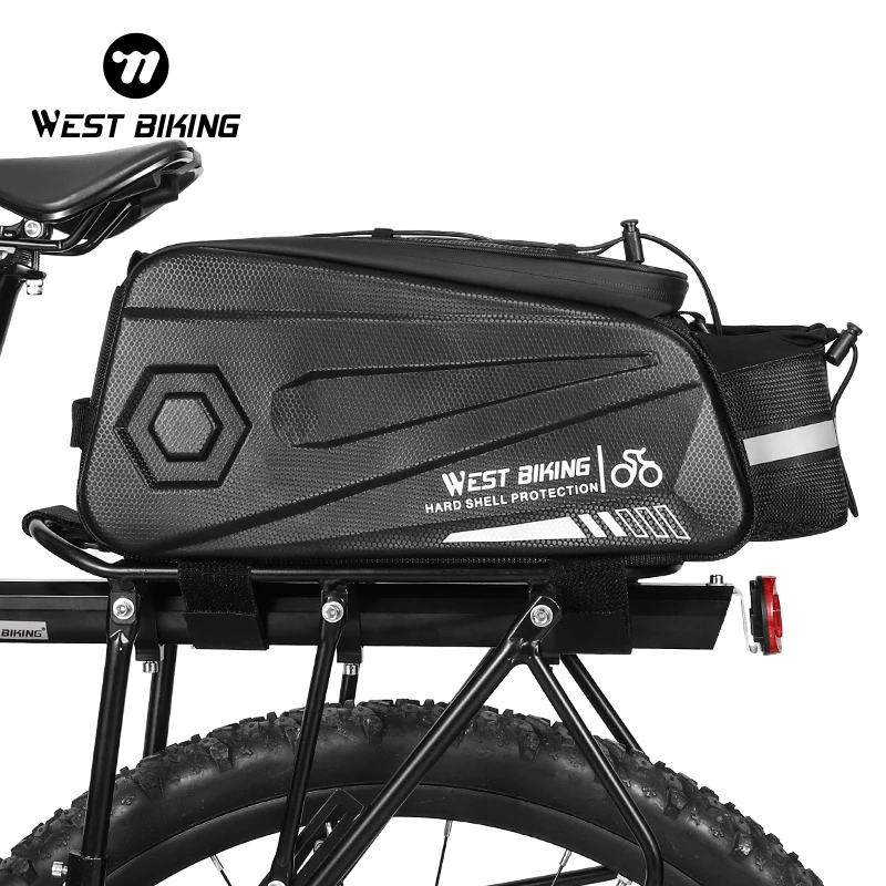 

WEST BIKING Multifunctional Bicycle Panniers Waterproof Reflective Saddle Bag MTB Bike Trunk Cargo Carrier Cycling Rear Seat Bag