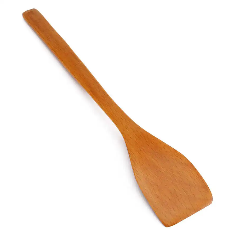 Creative No-Stick Wooden Spatula Turner Fried Shovel Cooking Kitchen Utensils Shovel Practical Home Kitchen Cake Baking Tool