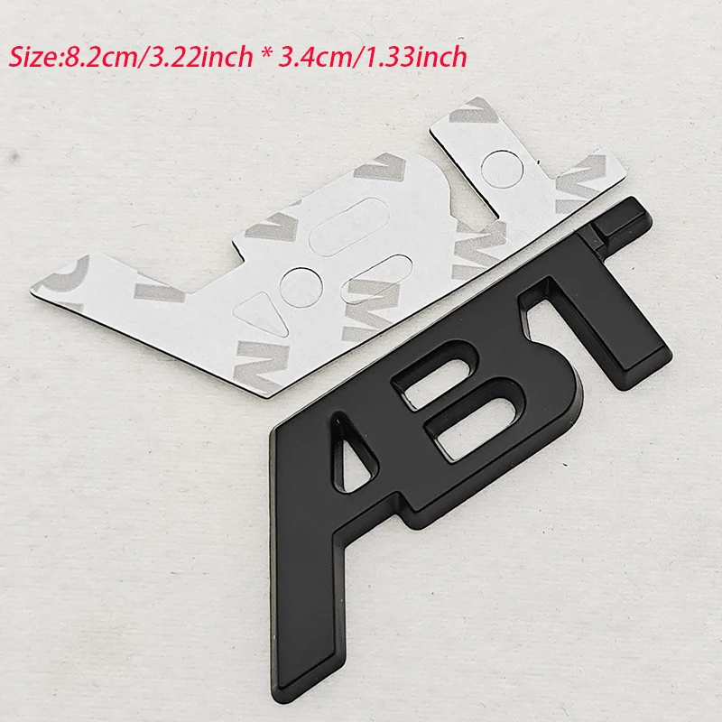 3D Metall Logo ABT Emblem Kofferraum Kühlergrill Abzeichen Für T6 S5 RS7 C8 Q8 RS6 SQ5 Q5 Q7 RS4 A3 8V A6 ABT Aufkleber Zubehör