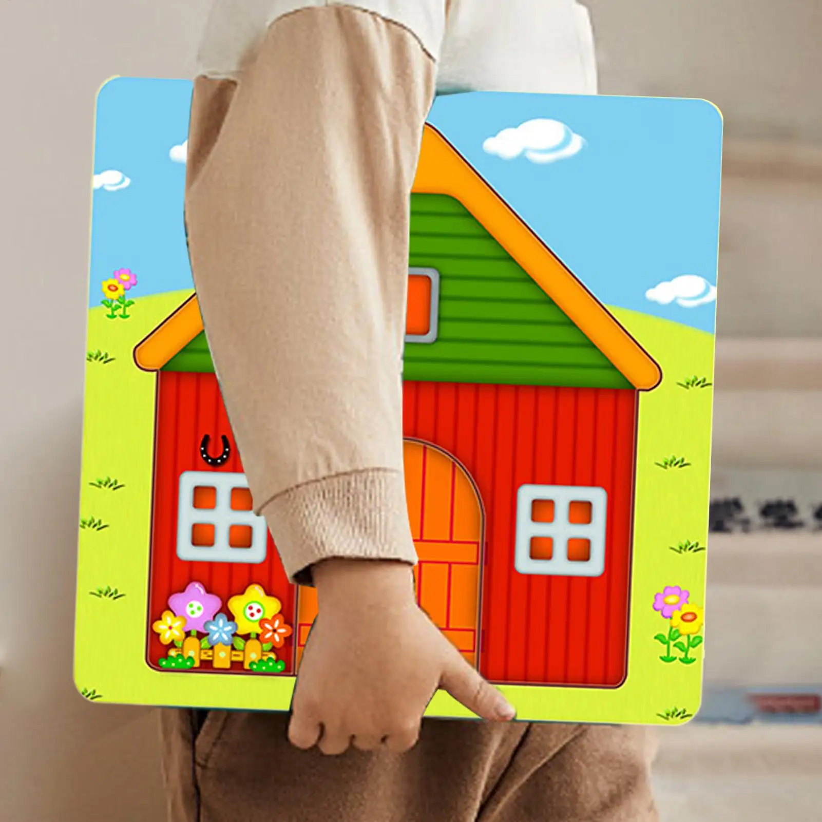 أحجية الصور المقطوعة ألعاب تعليمية على شكل حيوانات خشبية لمرحلة ما قبل المدرسة ألغاز الصور المقطوعة للأطفال والبنات والسفر المنزلي وغرفة اللعب في المدرسة المنزلية #2