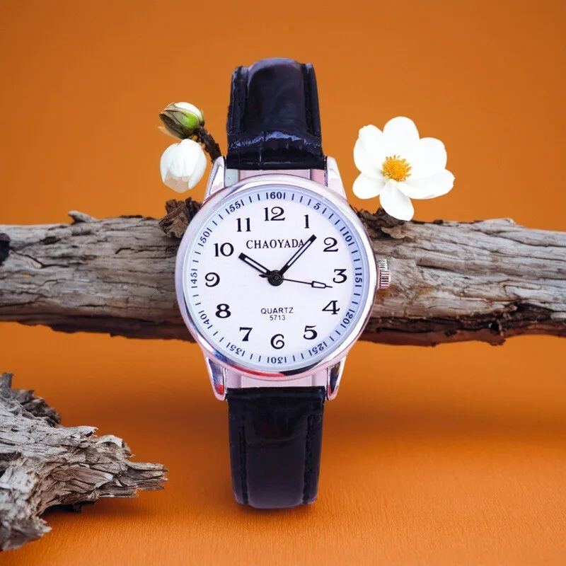ساعات كوارتز جلدية ناعمة عصرية بسيطة للفتيات والطالبات هدية مفاجئة لعيد ميلاد الأم وساعات مقاومة للماء