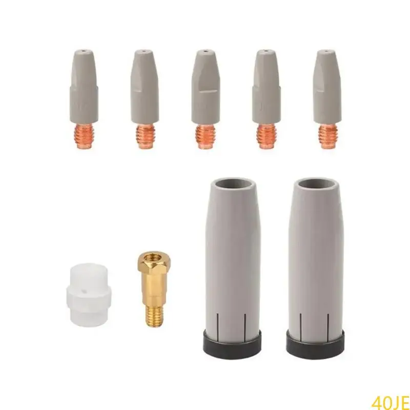 

40JE 9pcs Conductive Nozzle Rods High Efficiency & Durability Conductive Nozzles set Simple Installs for 24KD Welding Guns