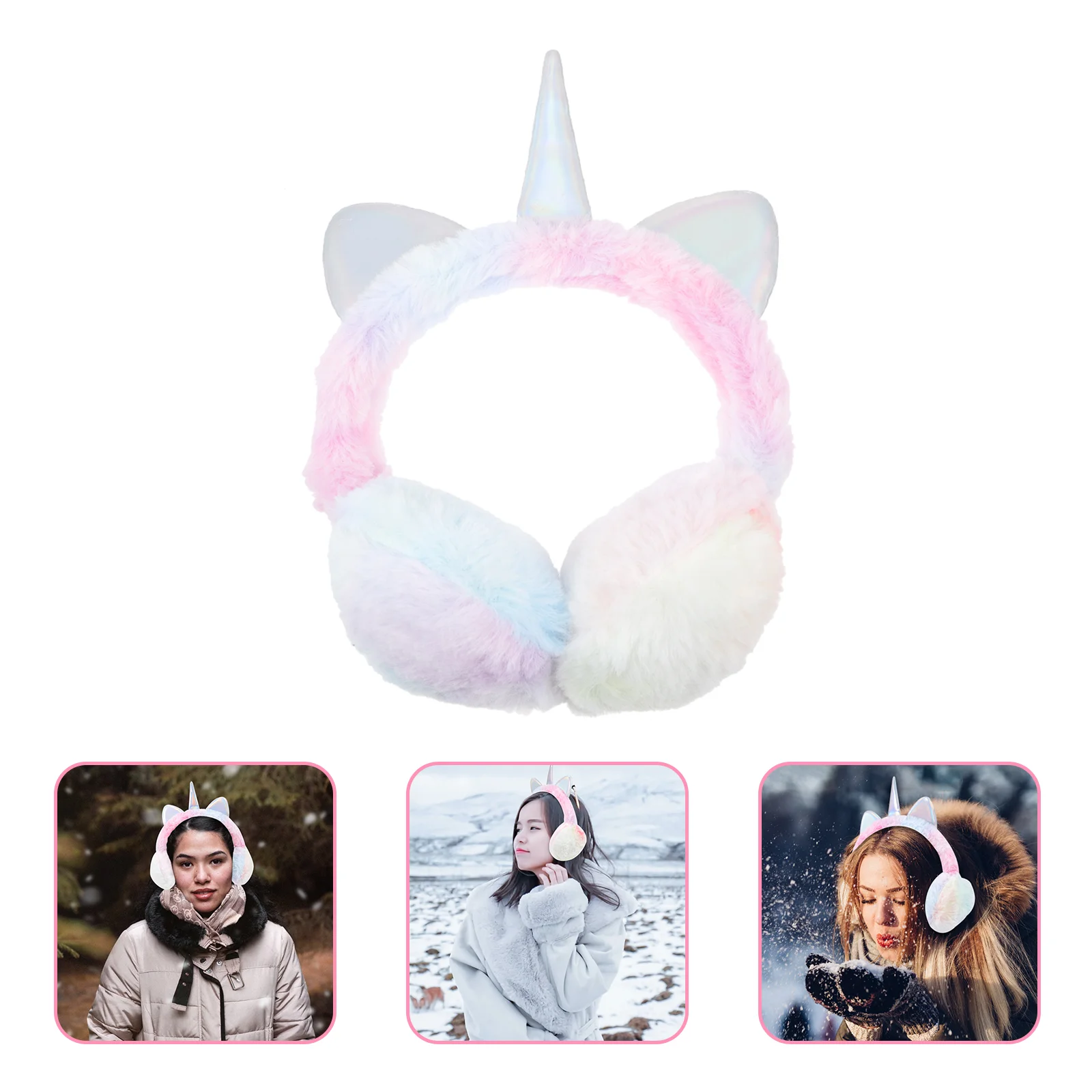 Unicorn Earmuffs Plush Girl Warmer Winter Protector Cold Protection Child
