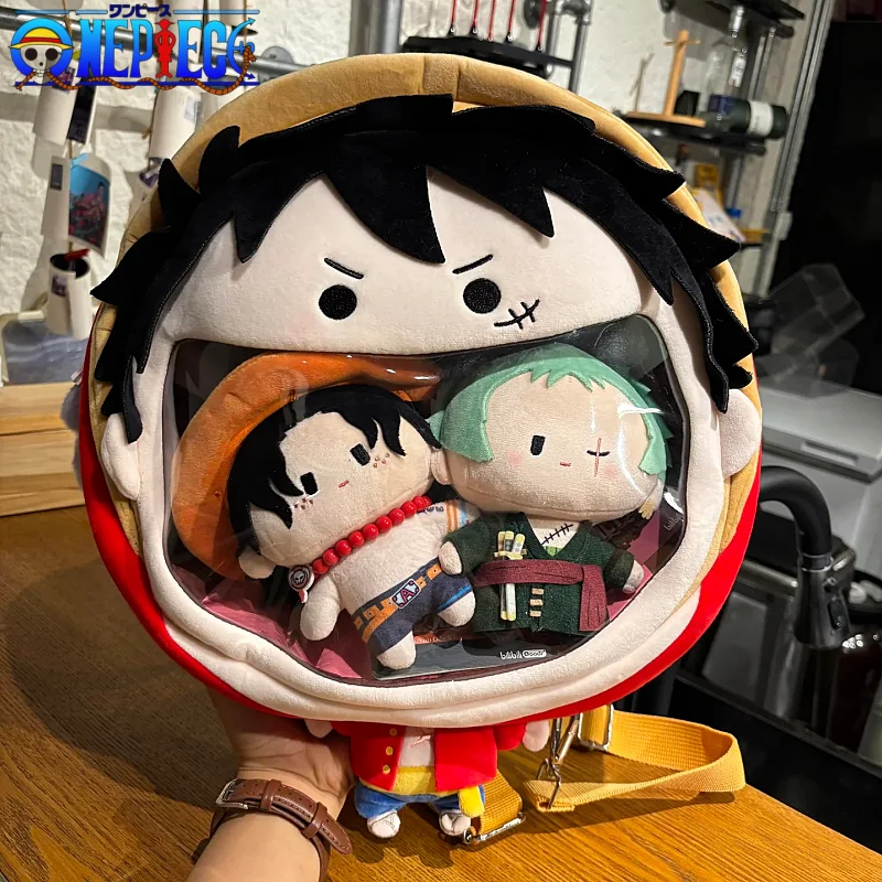 

Hot Original One Piece UWA Super Happy Pain Pack Mengqi D Luffy Bag Painful Packet Kawaii Cosplay Backpack Gift