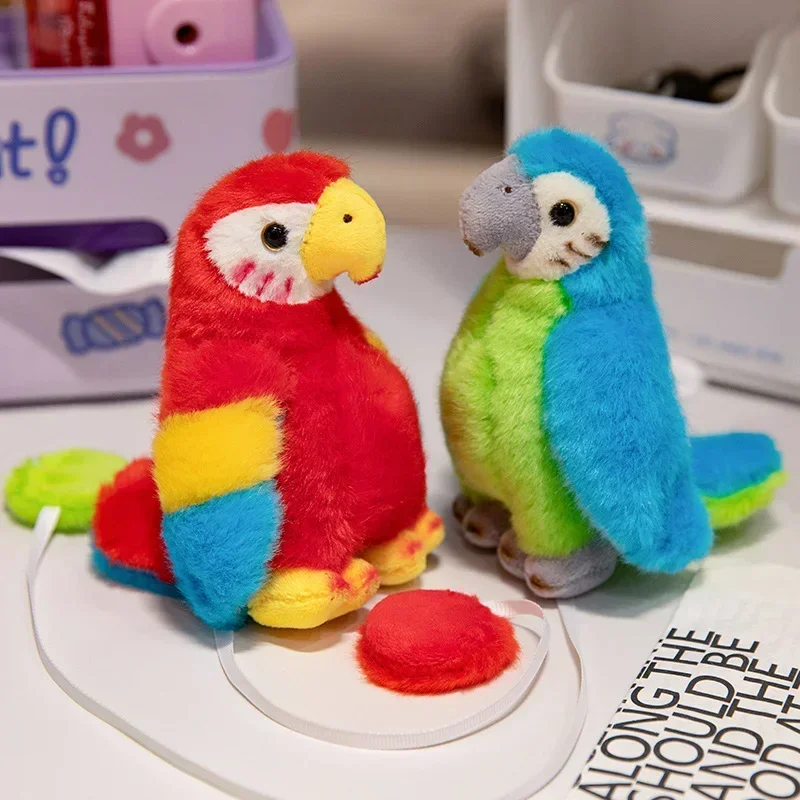 12CM Magnetic Shoulder Parrot Plush, Halloween Pirate Party Parrot Toy, Parrot Stuffed Plush Toy Birthday Christmas Party Gift