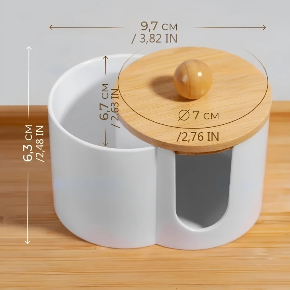 القطن وسادة مستديرة حامل مسحوق نفخة صناديق التخزين المنزل القطن مسحات صندوق ماكياج المنظم الغبار المحمولة دائم جرة الحمام