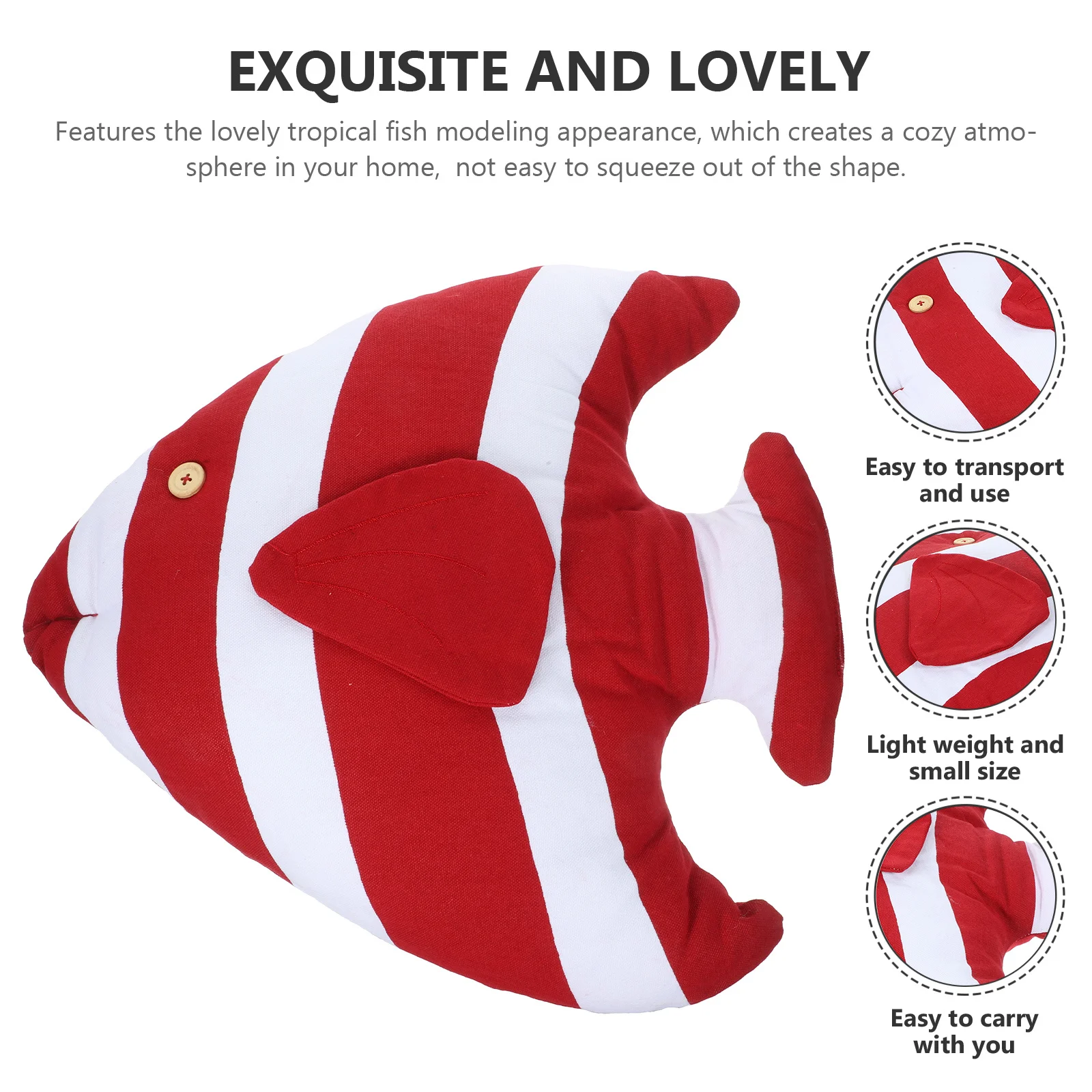 1pc Fish Shaped Throw Pillow 18 Inch Soft Resilient Decorative Cushion For Bedroom Home Decor Lovely Pillow Cartoon