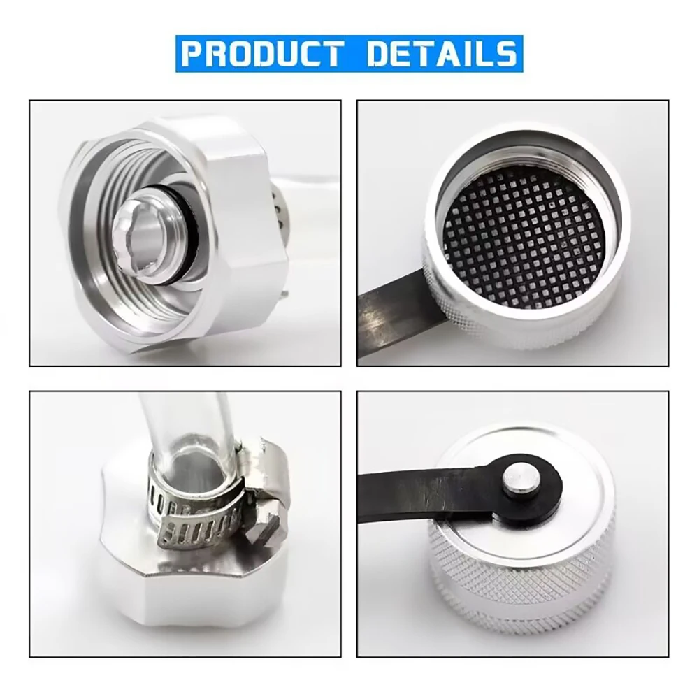 Oil drain Valve Aluminum Alloy Quick Drain For M14*1.5 M14*1.25 M12*1.25 M12*1.5 with hose attachment