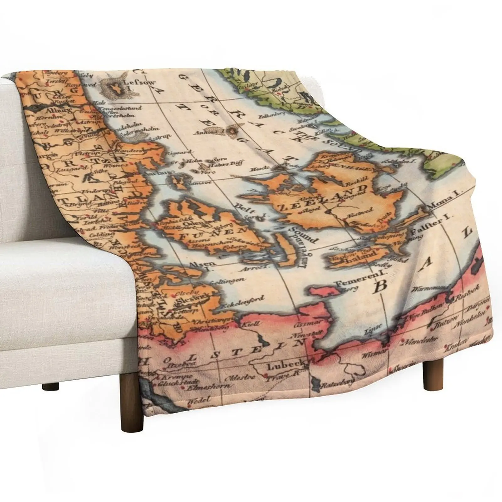 

Vintage Map Throw Blanket Quilt Bed covers Cute Plaid Decorative Throw Blankets