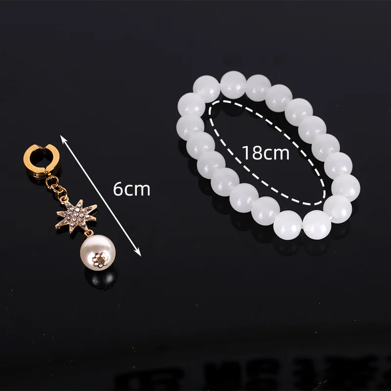 Game Honkai Star Rail Robin Cosplay Bracelets Ear Clip Earrings Prop Jewelry Halloween Party Role Play for Women Girl Accessory