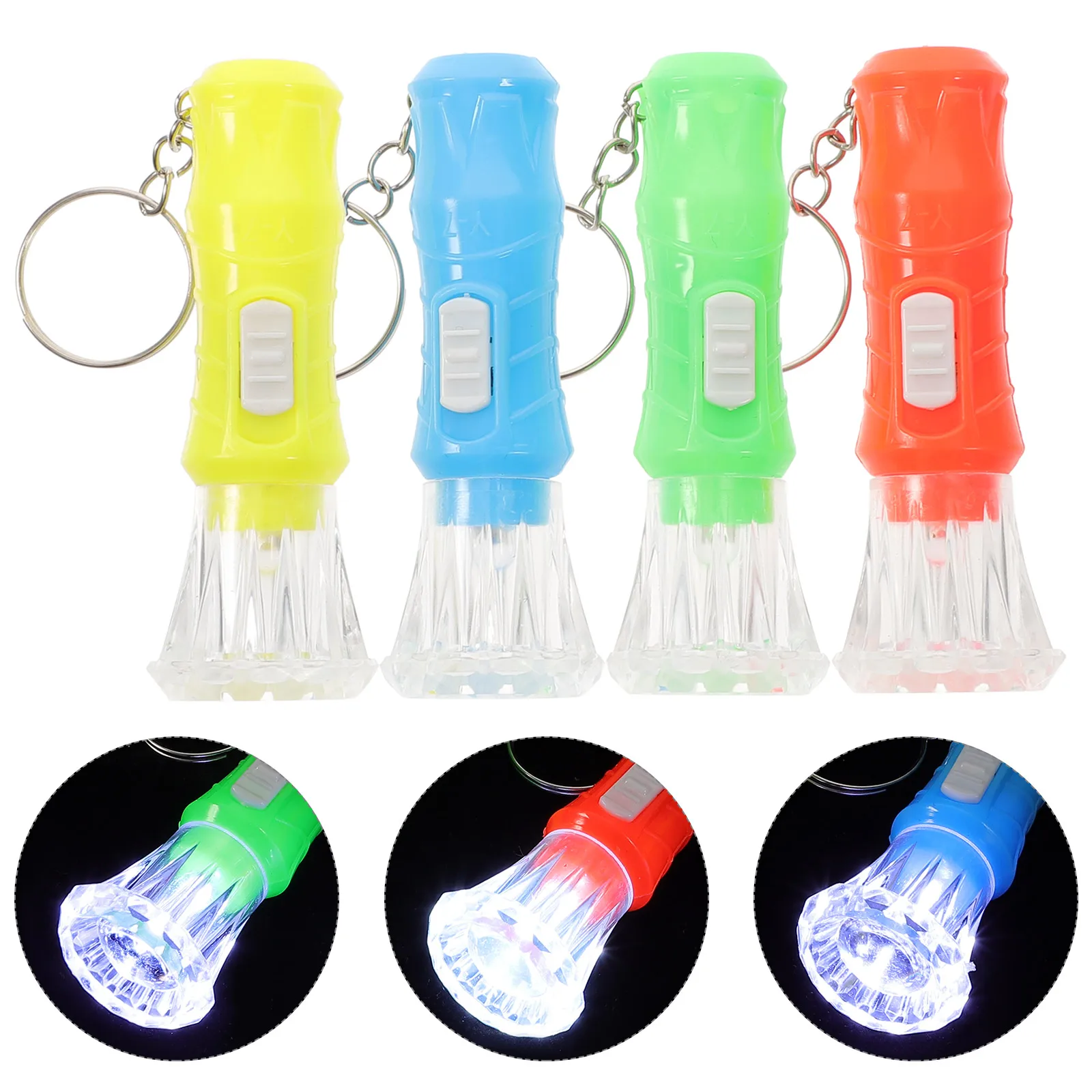 

100 Pcs Flashlight Keychain Camping Rechargeable Mini Flashlights for Small Led Torch Portable