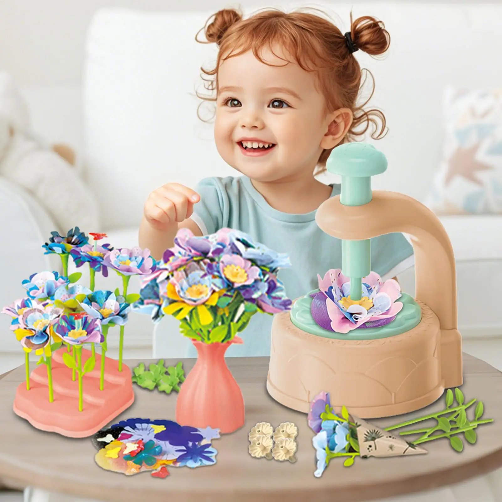 Rękodzieło kwiatowe dla dzieci Edukacyjna kolorowa gra edukacyjna z kwiatami na imprezę w domu na świeżym powietrzu Klasa Boże Narodzenie Przedszkole