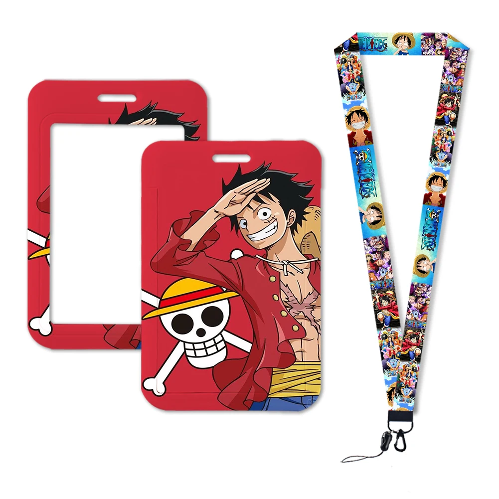 Porte-badge japonais One Piece avec cordelettes animées, porte-clés cool, carte d'identité, carte de crédit, carte de bus, passe, ULà suspendre, accessoires cadeaux