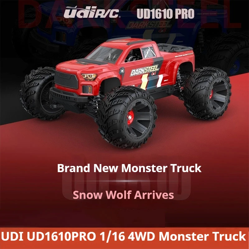 Udi UD1610PRO RC الزواحف كبيرة القدم على الطرق الوعرة فرش التحكم عن بعد نموذج سيارة عزم دوران عالي ميتال جير 4WD للهوايات لعبة