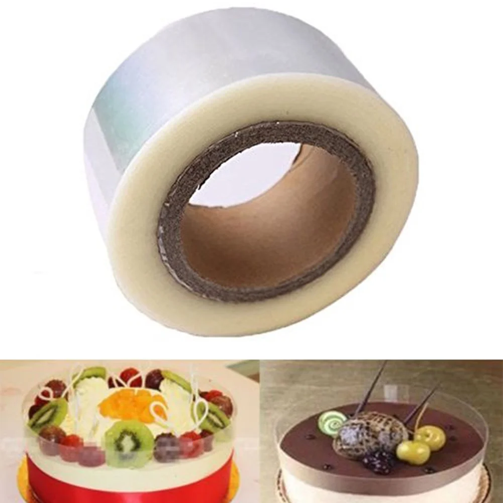 200m Kitchen Bakeware pellicola in acetato Cake Decor trasparente Cake Surround Film Mousse fogli per torte bordo circostante collare per torta fai