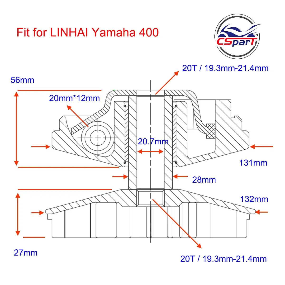 طقم مغير لـ ATV UTV Buggy ، قطع غيار السكوتر ، YP400 ، Linhai ، 400mq ، 180MQ ، 20T