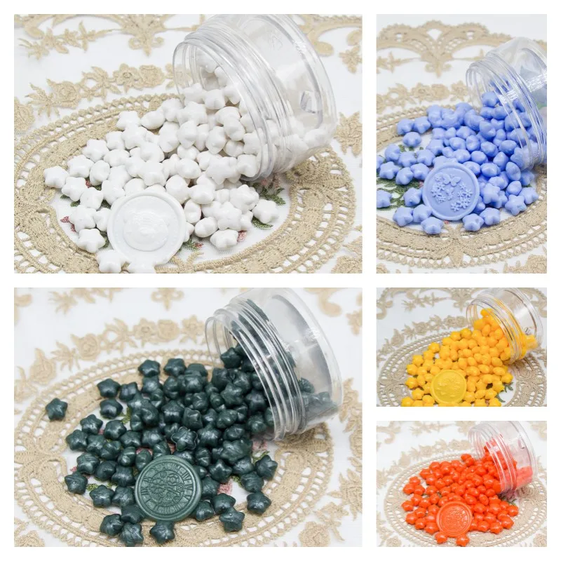 

1000g Macaroon Color Star Fire Paint Wax Grain Cute Aesthetic Seal Melting Wax Material