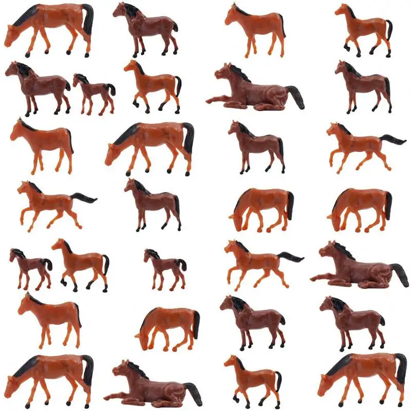 Modelo em escala kits de animais modelo vacas cavalo peagans pássaros para modelo de construção ho n campo de agricultura modelo trem diorama cena