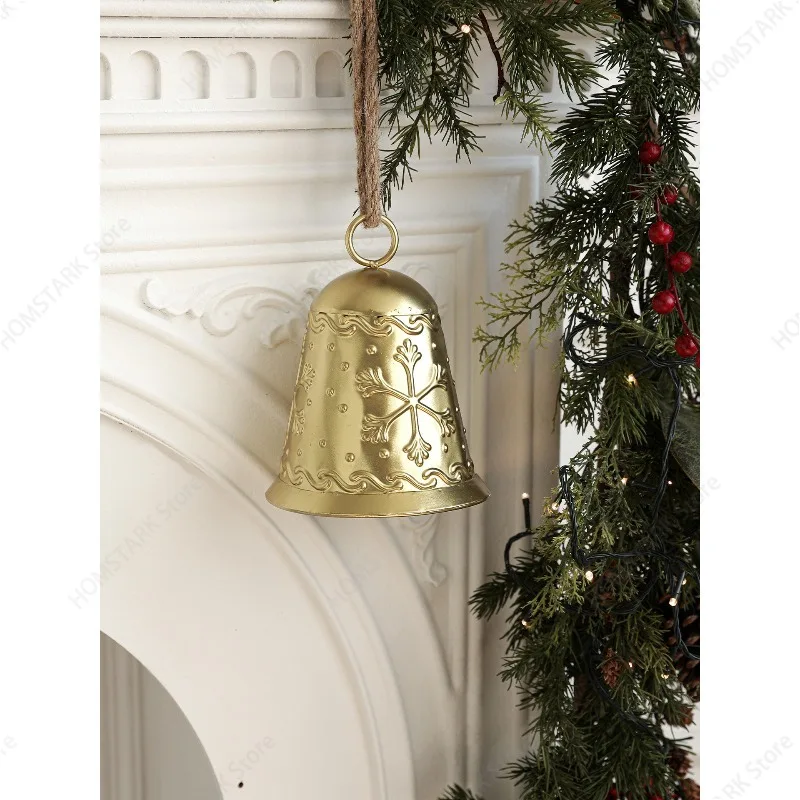 Large Iron‑Art Bell Ornament, Creative Xmas Hanging Decor For Christmas Tree Home Holiday Atmosphere Layout Spare Part