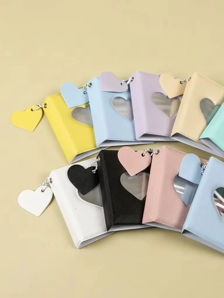 Ein 3-Zoll-Fotoalbumhalter zur Aufbewahrung von Fotos, mit herzförmigem Design, praktisch zum Mitnehmen. – Detail 4