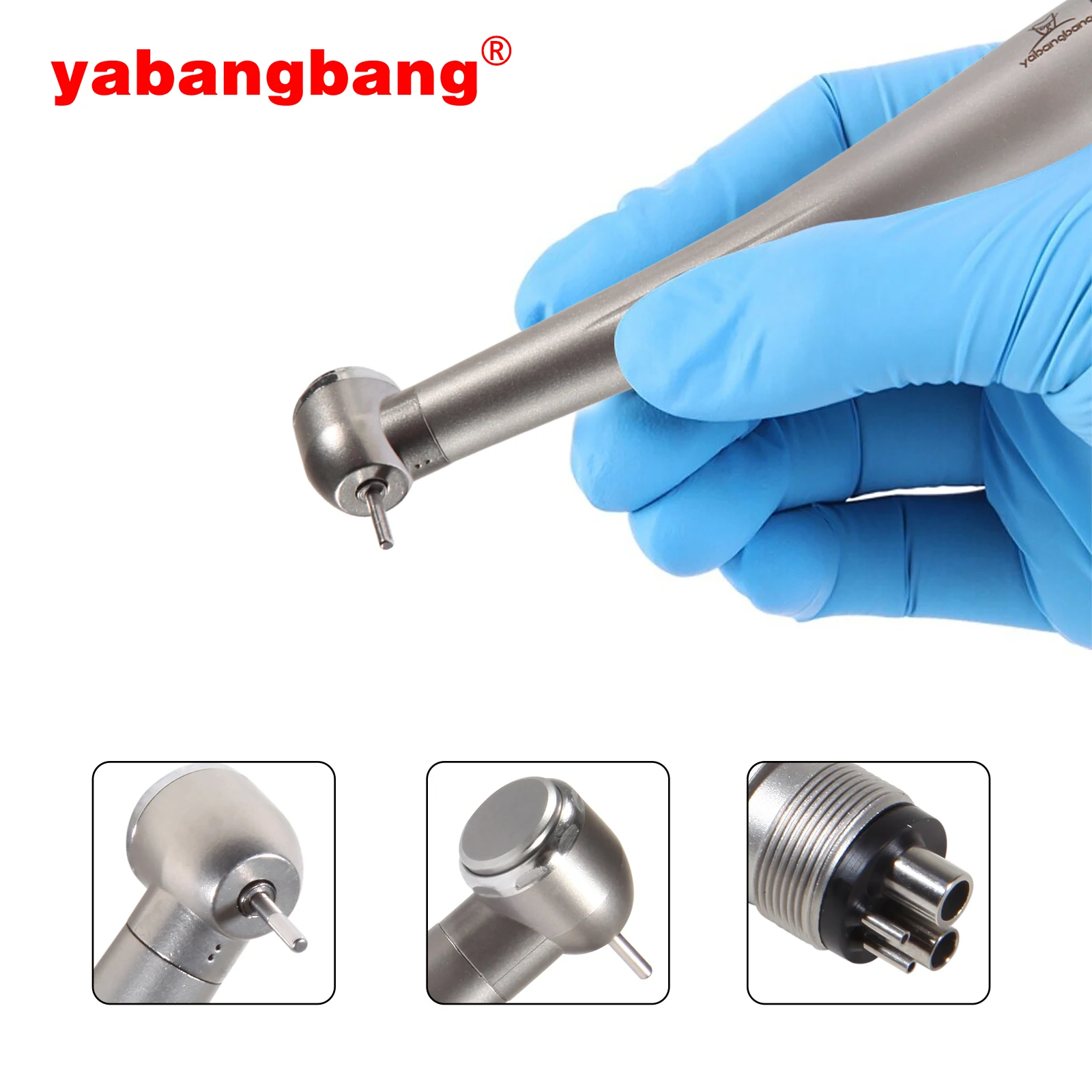 Dental 4 Hole High Speed Handpiece Air Turbine NSK Push Button Clean Big Head Single Water Spray Dental tools free shipping