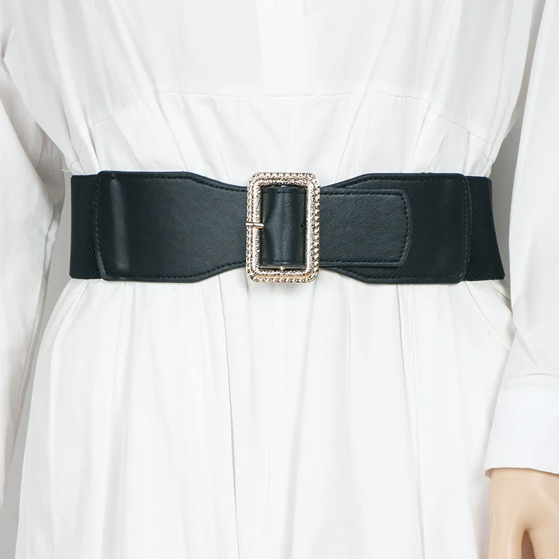 

Пояс женский с широкой талией и уплотнительным костюмом, юбкой, украшением, пальто, платье, эластичный, эластичный, черный, кофейный, с уплотнением на талии