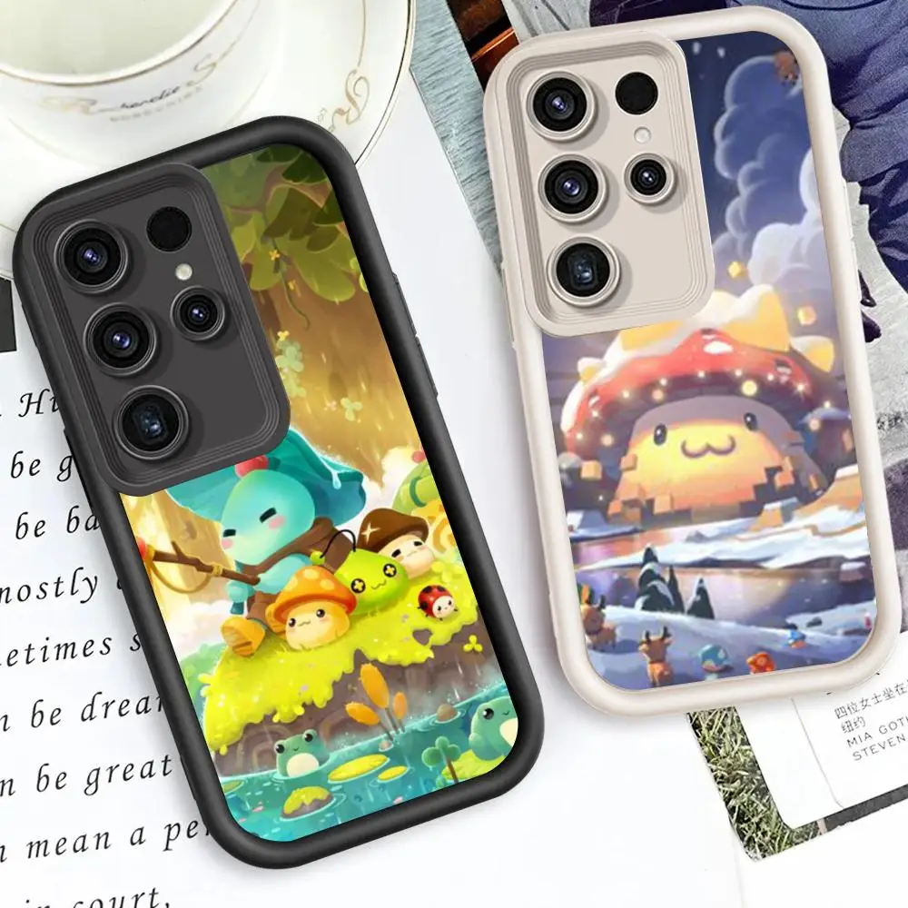 Gaming M-Maplestorys Cartoon MINISO Phone Case Eye Ladder For Samsung A13 12 33 5G S25 5G S25 24 20 23Plus Ultra5G