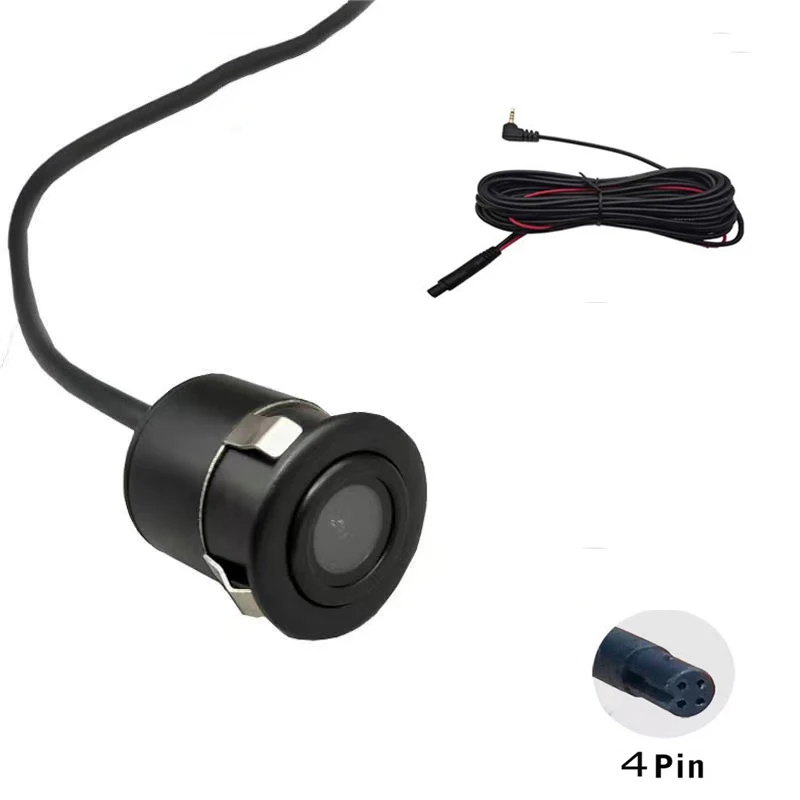 Round 18.5MM reversing camera tachograph 4-pin rear camera using car Starlight night vision full wave lens