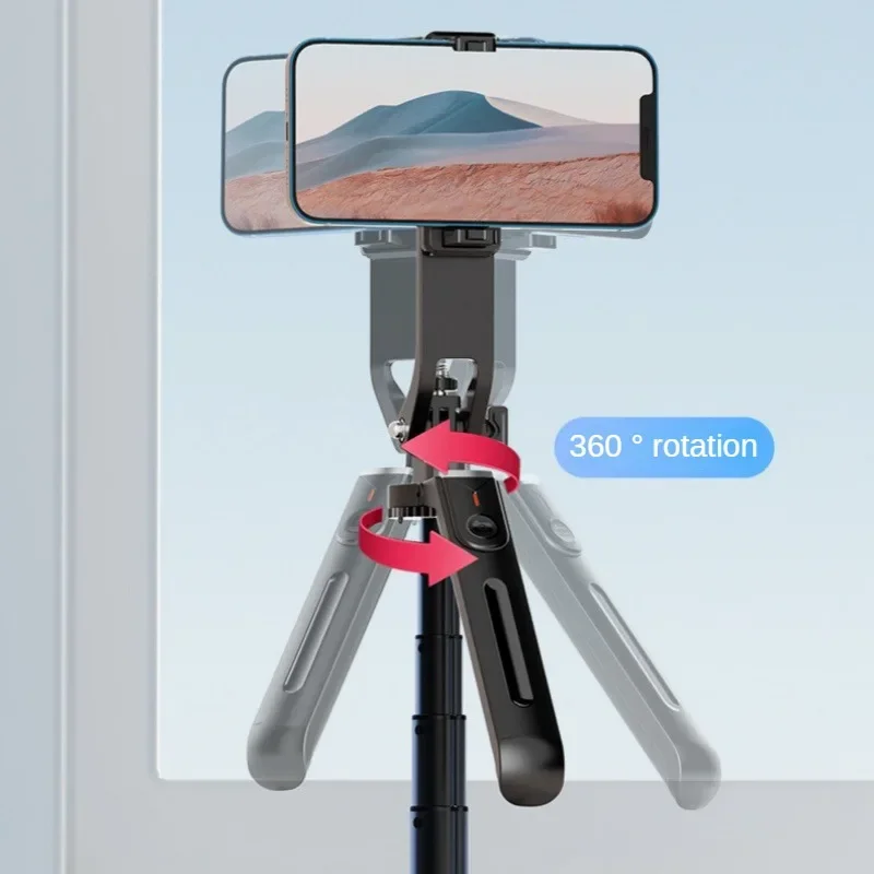 P190/P195 Bluetooth Selfie Stick 1.8m Wireless Phone Gimbal Stabilizer 4 Legs Phone Stand 360°Rotation for Video Vlogging