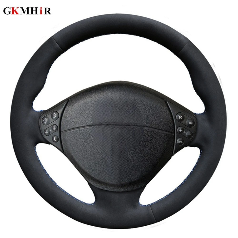 Black Suede Car Steering Wheel Cover For BMW 3 Series M Sport E36 Z3 M3 E36/5 E36/7 E36/8 E31 5 Series E39 E38 M5 E39 1995-2002