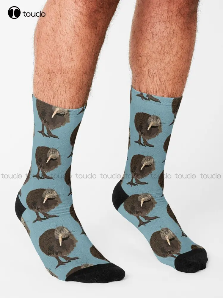 K Is For Kiwi Kiwi Bird Zoo Animal Zookeeper Bird Keeper Socks Slipper Socks For Men Custom Gift Streetwear Funny Sock Art