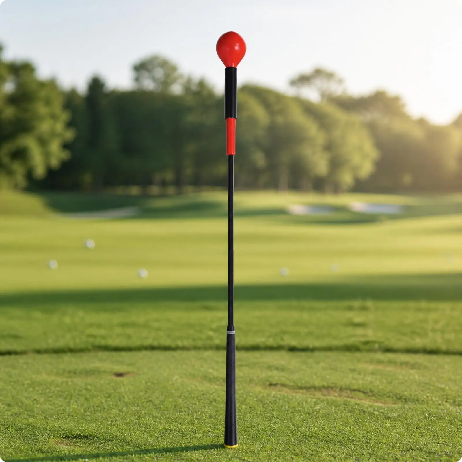 Golf Swing Trainer Aid with Rubber Grip Handle for Pre Round Warm Up and Indoor Practice for Consistent Tempo and Form