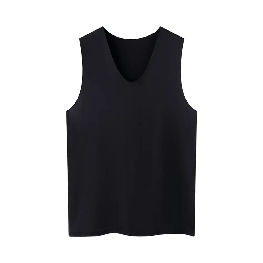 Männer Weste Sleeveless V-ausschnitt Quick Dry Eis Seide Weste T-Shirts Tank Top für Den Täglichen Verschleiß