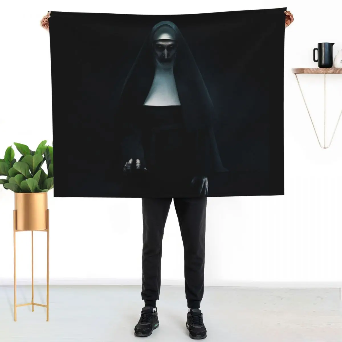 The Nun Demonic Sister Valak Throw Blanket manga Bed linens Comforter Plush For Baby Blankets
