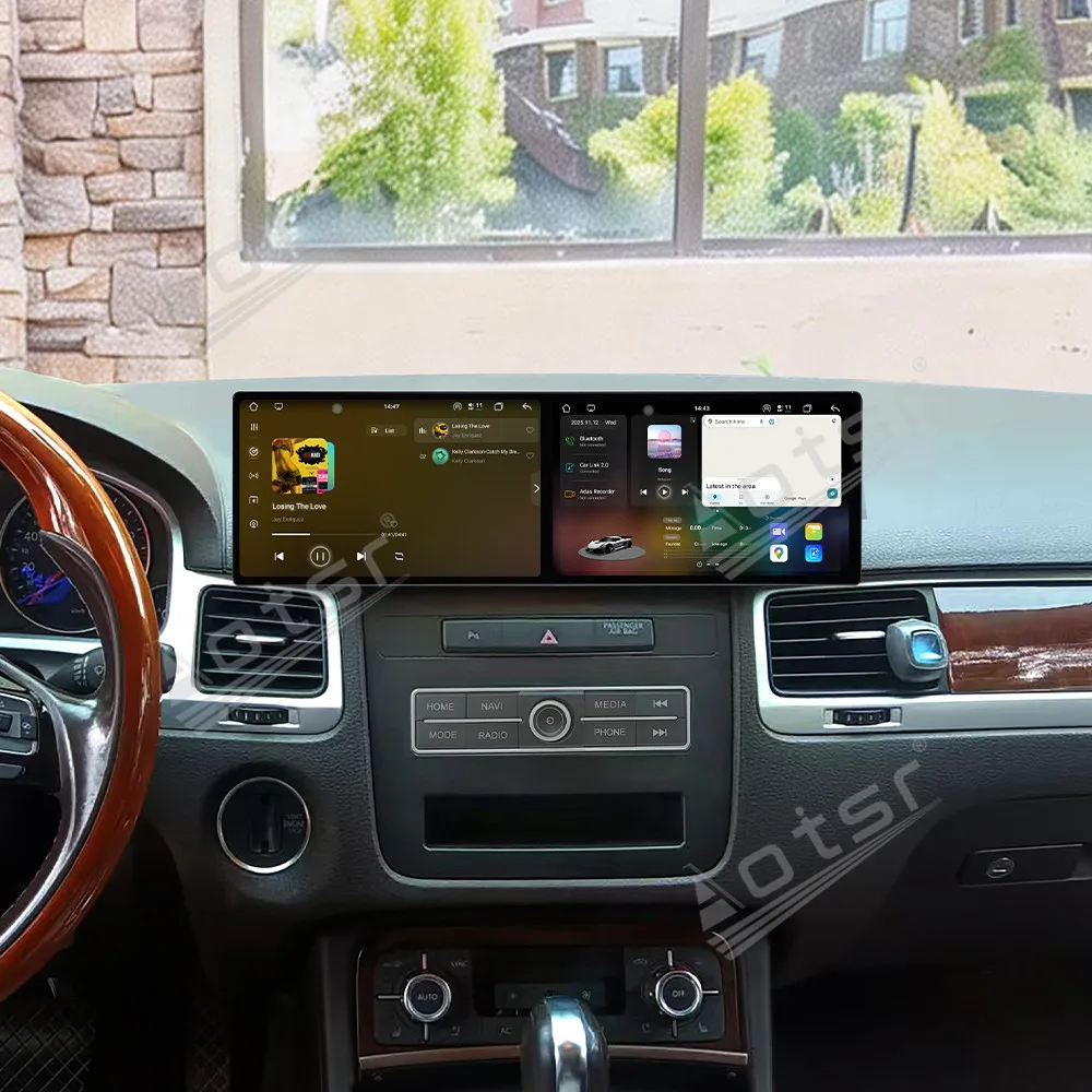 9.1 Inch Dual Screen Car Radio For Volkswagen Touareg 2011-2017 Car Multimedia Video Player Stereo GPS Navigation Carplay Unit