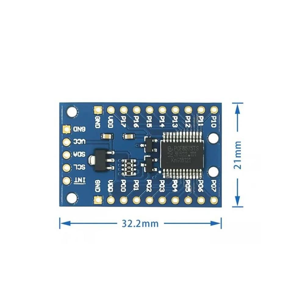 XCW 1-10PCS PCF8575 Module Expansion IO port Expander board DC 2.5-5.5V I2C communication control 16 IO ports For Arduino