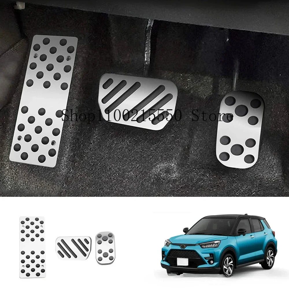 

For Toyota Raize A200 2020 2021 2022 Car Foot Pedal Pads Covers Auto Accessories Stainless Steel Rest Pedal Covers Accessories