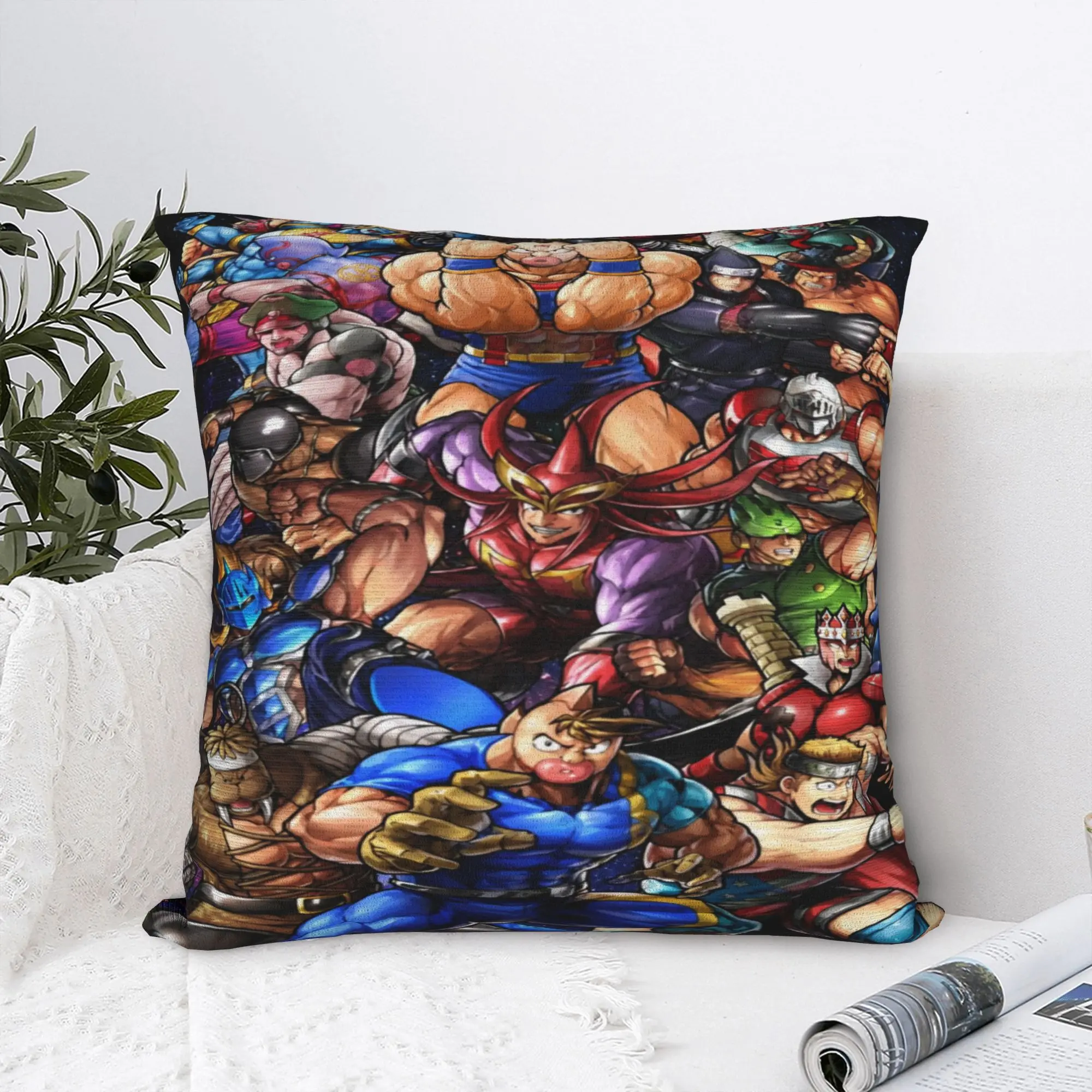 Streets Fighters Pillowcase Merch Printing Cushion Cover  Pillow Covers Living Room Decor Square Multiple Sizes