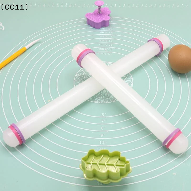 Non-Stick Fondant Rolling Pin For Cakes, 9-inch Plastic Pastry Roller For Fondant, Gum Paste, Dough Cookie Making  Tool〔CC11〕