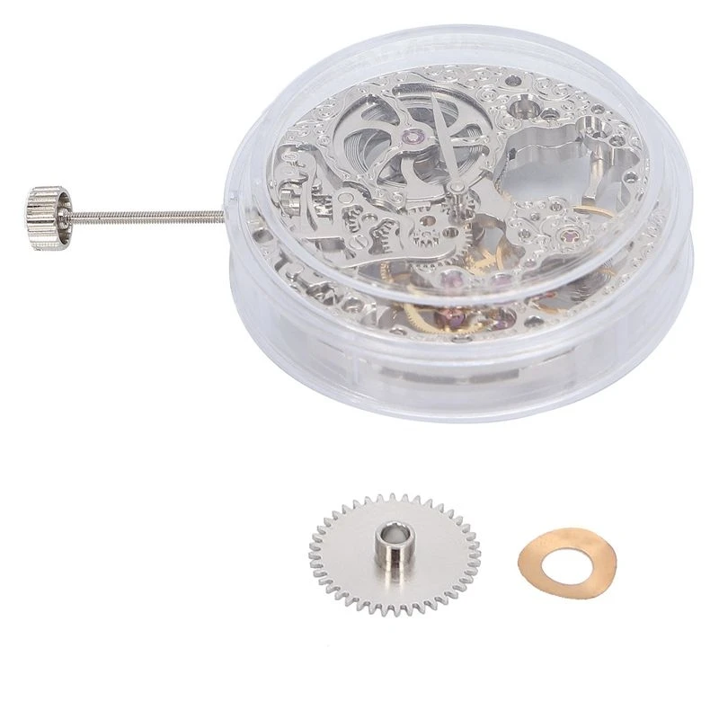 6498 Mechanical Watch Movement 21600 Bph For ETA 6498 Watch Hand Winding Hollow Skeleton Movement Replacement Parts