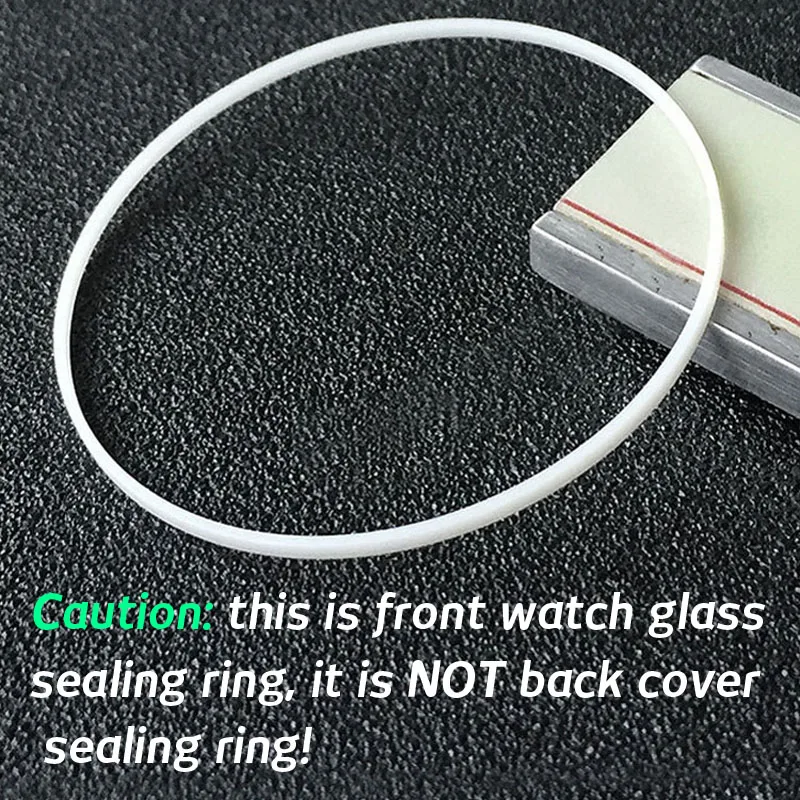 White Gasket For Front Watch Crystal Glass Waterproof I-ring Diameter 16mm-40mm Thickness 0.4mm High 1.25mm Watch Parts