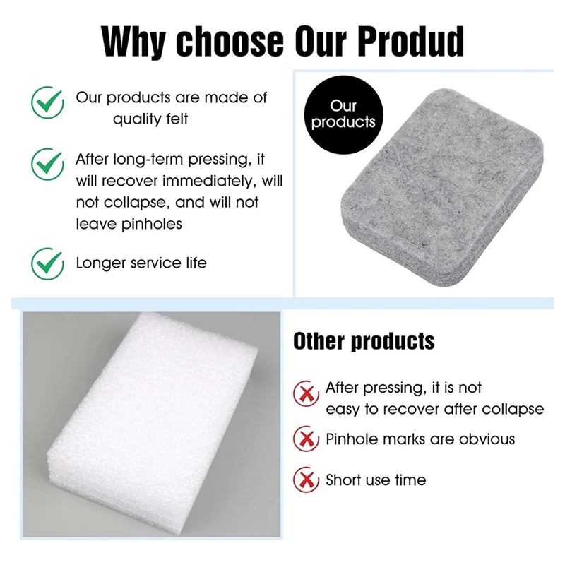 

SEWS-серый губчатый валяльный коврик, толстый и прочный шерстяной коврик 4,65X3,35 дюйма для игольчатого валяния